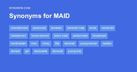 Synonyms and Another Words for MAID .